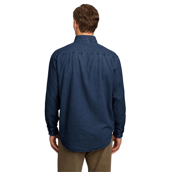 Port & Co Long Sleeve Value Denim Shirt. - Port & Co Long Sleeve Value Denim Shirt. - Image 4 of 7