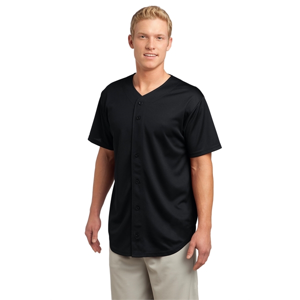 Sport-Tek PosiCharge Tough Mesh Full-Button Jersey. - Sport-Tek PosiCharge Tough Mesh Full-Button Jersey. - Image 1 of 49