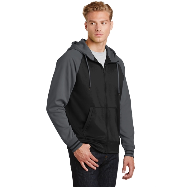 Sport-Tek Sport-Wick Varsity Fleece Full-Zip Hooded Jacket. - Sport-Tek Sport-Wick Varsity Fleece Full-Zip Hooded Jacket. - Image 3 of 24