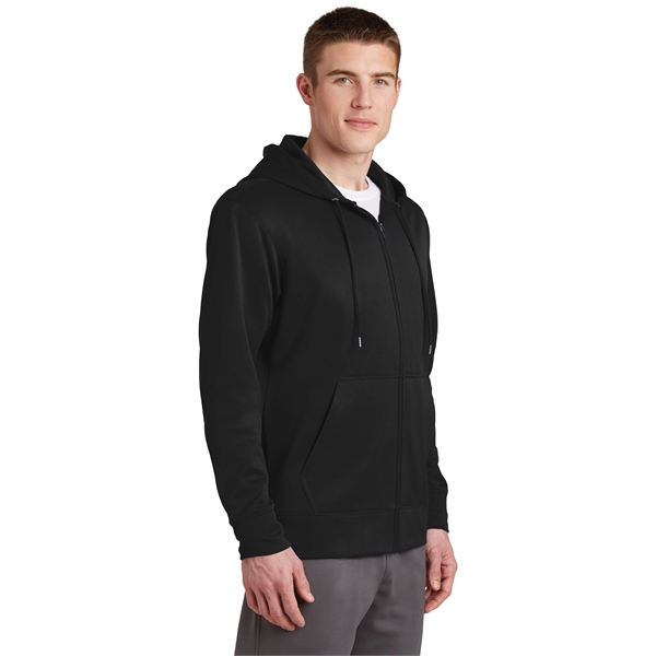 Sport-Tek Sport-Wick Fleece Full-Zip Hooded Jacket. - Sport-Tek Sport-Wick Fleece Full-Zip Hooded Jacket. - Image 6 of 15