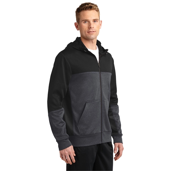 Sport-Tek Tech Fleece Colorblock Full-Zip Hooded Jacket. - Sport-Tek Tech Fleece Colorblock Full-Zip Hooded Jacket. - Image 2 of 25