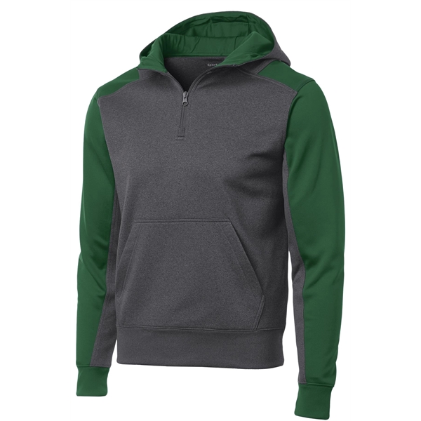 Sport-Tek Tech Fleece Colorblock 1/4-Zip Hooded Sweatshirt. - Sport-Tek Tech Fleece Colorblock 1/4-Zip Hooded Sweatshirt. - Image 9 of 35