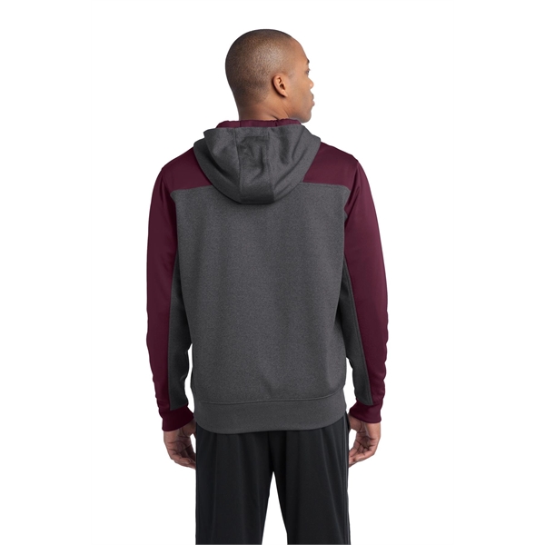 Sport-Tek Tech Fleece Colorblock 1/4-Zip Hooded Sweatshirt. - Sport-Tek Tech Fleece Colorblock 1/4-Zip Hooded Sweatshirt. - Image 12 of 35