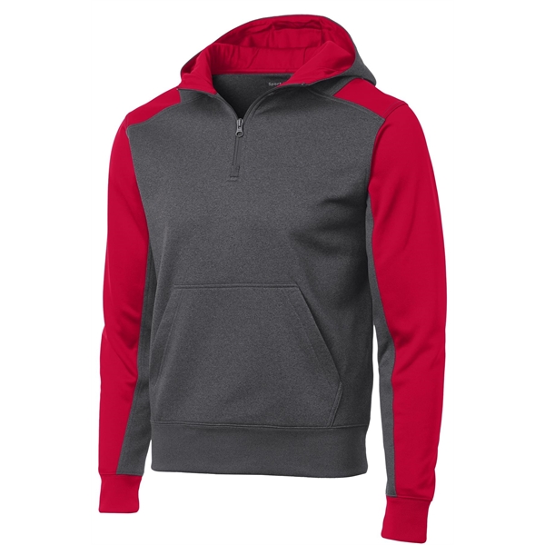 Sport-Tek Tech Fleece Colorblock 1/4-Zip Hooded Sweatshirt. - Sport-Tek Tech Fleece Colorblock 1/4-Zip Hooded Sweatshirt. - Image 25 of 35