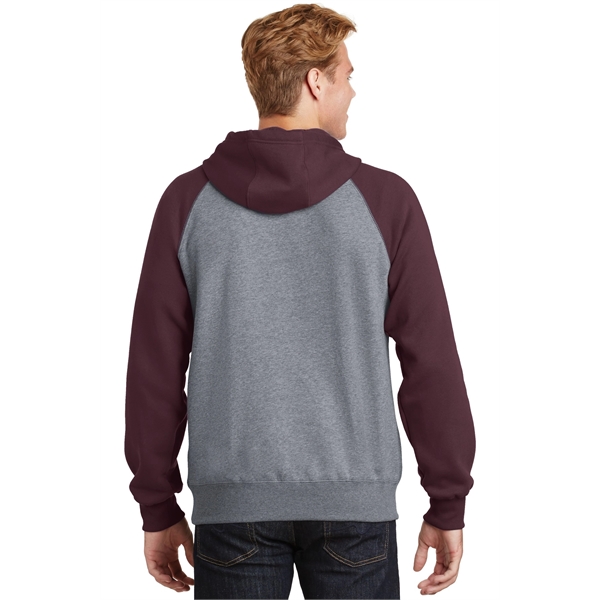 Sport-Tek Raglan Colorblock Pullover Hooded Sweatshirt. - Sport-Tek Raglan Colorblock Pullover Hooded Sweatshirt. - Image 12 of 30