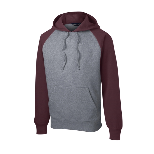 Sport-Tek Raglan Colorblock Pullover Hooded Sweatshirt. - Sport-Tek Raglan Colorblock Pullover Hooded Sweatshirt. - Image 14 of 30