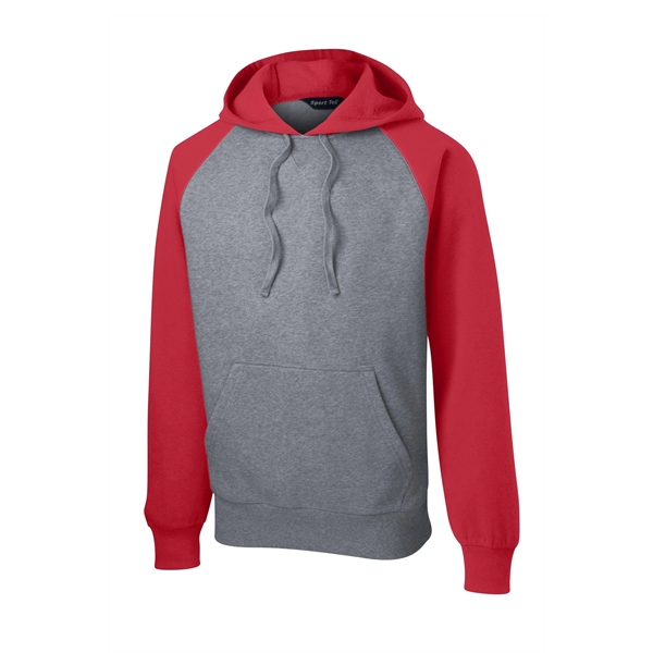 Sport-Tek Raglan Colorblock Pullover Hooded Sweatshirt. - Sport-Tek Raglan Colorblock Pullover Hooded Sweatshirt. - Image 24 of 30