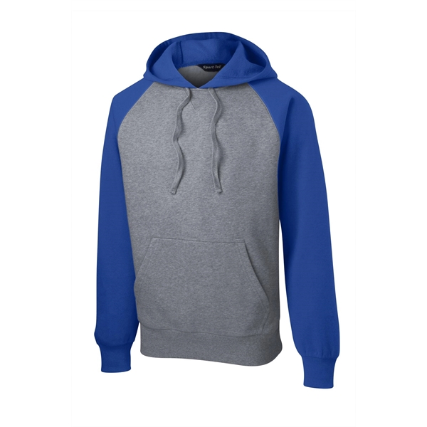 Sport-Tek Raglan Colorblock Pullover Hooded Sweatshirt. - Sport-Tek Raglan Colorblock Pullover Hooded Sweatshirt. - Image 29 of 30