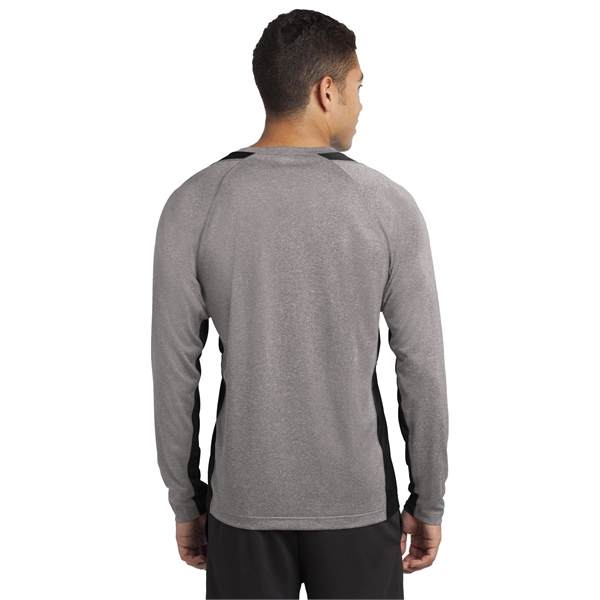 Sport-Tek Long Sleeve Heather Colorblock Contender Tee. - Sport-Tek Long Sleeve Heather Colorblock Contender Tee. - Image 1 of 40