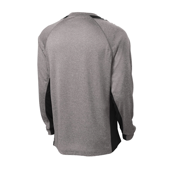 Sport-Tek Long Sleeve Heather Colorblock Contender Tee. - Sport-Tek Long Sleeve Heather Colorblock Contender Tee. - Image 5 of 40