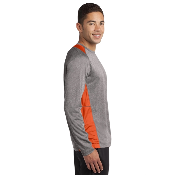 Sport-Tek Long Sleeve Heather Colorblock Contender Tee. - Sport-Tek Long Sleeve Heather Colorblock Contender Tee. - Image 8 of 40