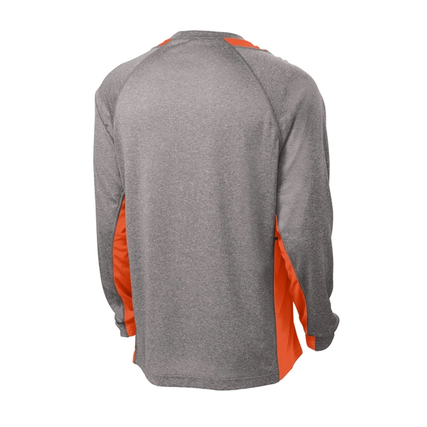 Sport-Tek Long Sleeve Heather Colorblock Contender Tee. - Sport-Tek Long Sleeve Heather Colorblock Contender Tee. - Image 10 of 40