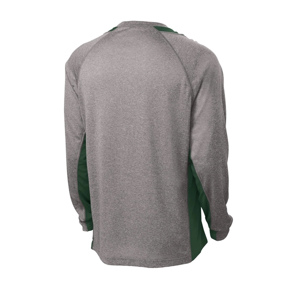 Sport-Tek Long Sleeve Heather Colorblock Contender Tee. - Sport-Tek Long Sleeve Heather Colorblock Contender Tee. - Image 15 of 40