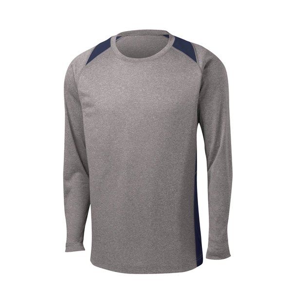 Sport-Tek Long Sleeve Heather Colorblock Contender Tee. - Sport-Tek Long Sleeve Heather Colorblock Contender Tee. - Image 24 of 40