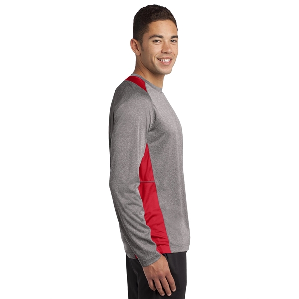 Sport-Tek Long Sleeve Heather Colorblock Contender Tee. - Sport-Tek Long Sleeve Heather Colorblock Contender Tee. - Image 28 of 40