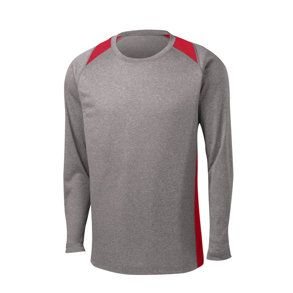 Sport-Tek Long Sleeve Heather Colorblock Contender Tee. - Sport-Tek Long Sleeve Heather Colorblock Contender Tee. - Image 29 of 40