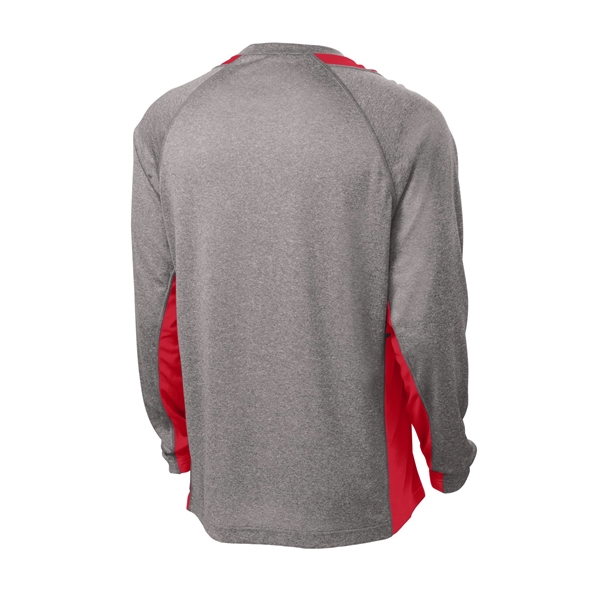 Sport-Tek Long Sleeve Heather Colorblock Contender Tee. - Sport-Tek Long Sleeve Heather Colorblock Contender Tee. - Image 30 of 40