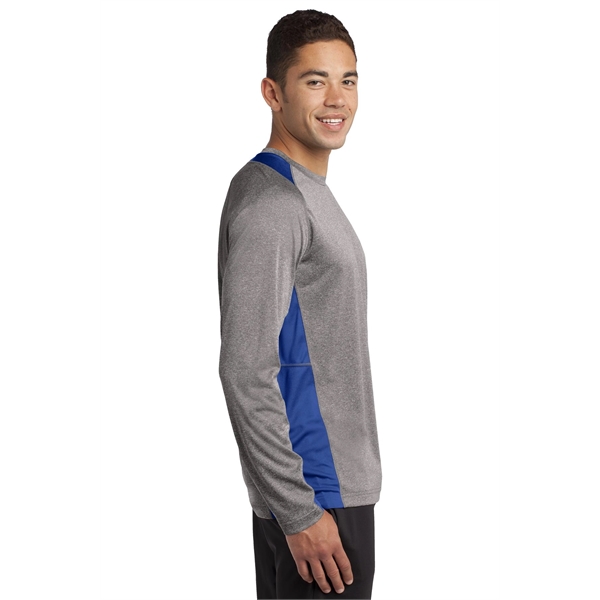 Sport-Tek Long Sleeve Heather Colorblock Contender Tee. - Sport-Tek Long Sleeve Heather Colorblock Contender Tee. - Image 33 of 40
