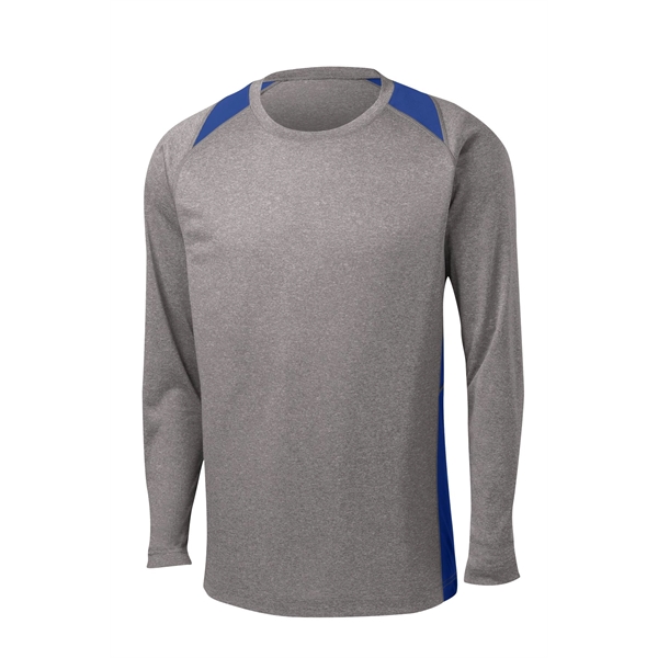 Sport-Tek Long Sleeve Heather Colorblock Contender Tee. - Sport-Tek Long Sleeve Heather Colorblock Contender Tee. - Image 34 of 40