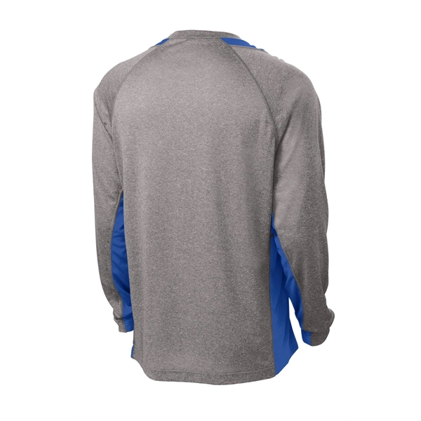 Sport-Tek Long Sleeve Heather Colorblock Contender Tee. - Sport-Tek Long Sleeve Heather Colorblock Contender Tee. - Image 35 of 40