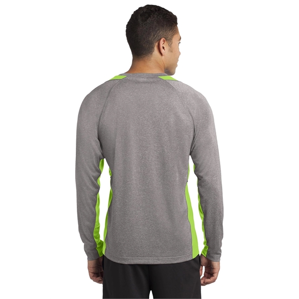 Sport-Tek Long Sleeve Heather Colorblock Contender Tee. - Sport-Tek Long Sleeve Heather Colorblock Contender Tee. - Image 17 of 40