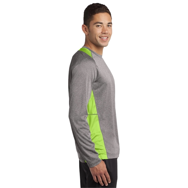 Sport-Tek Long Sleeve Heather Colorblock Contender Tee. - Sport-Tek Long Sleeve Heather Colorblock Contender Tee. - Image 18 of 40