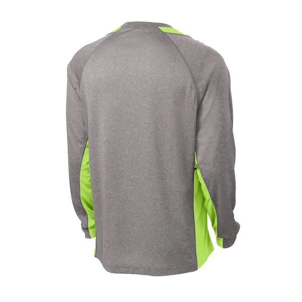 Sport-Tek Long Sleeve Heather Colorblock Contender Tee. - Sport-Tek Long Sleeve Heather Colorblock Contender Tee. - Image 20 of 40