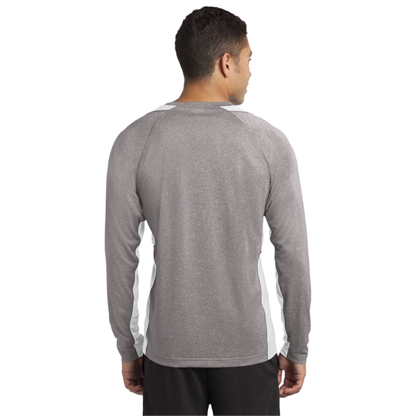 Sport-Tek Long Sleeve Heather Colorblock Contender Tee. - Sport-Tek Long Sleeve Heather Colorblock Contender Tee. - Image 37 of 40