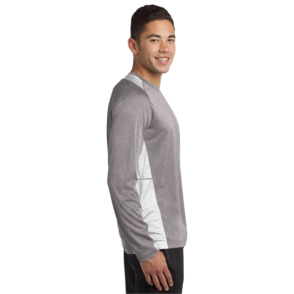 Sport-Tek Long Sleeve Heather Colorblock Contender Tee. - Sport-Tek Long Sleeve Heather Colorblock Contender Tee. - Image 38 of 40
