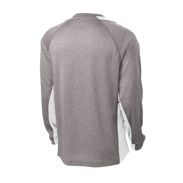 Sport-Tek Long Sleeve Heather Colorblock Contender Tee. - Sport-Tek Long Sleeve Heather Colorblock Contender Tee. - Image 40 of 40