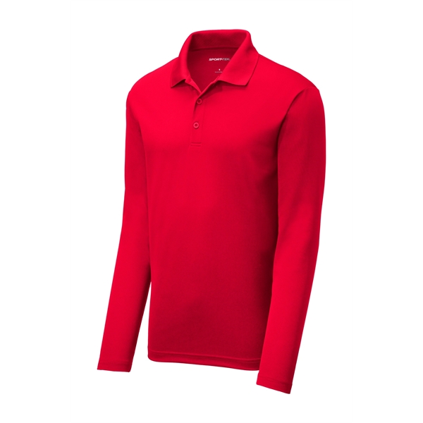 Sport-Tek PosiCharge RacerMesh Long Sleeve Polo. - Sport-Tek PosiCharge RacerMesh Long Sleeve Polo. - Image 26 of 39