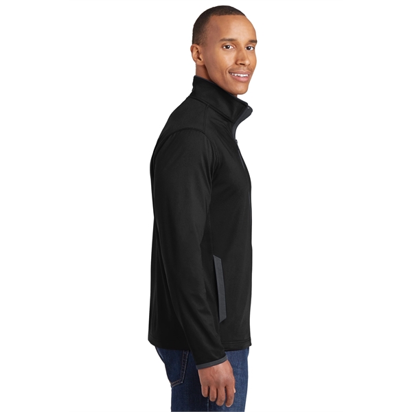 Sport-Tek Sport-Wick Stretch Contrast Full-Zip Jacket. - Sport-Tek Sport-Wick Stretch Contrast Full-Zip Jacket. - Image 3 of 30