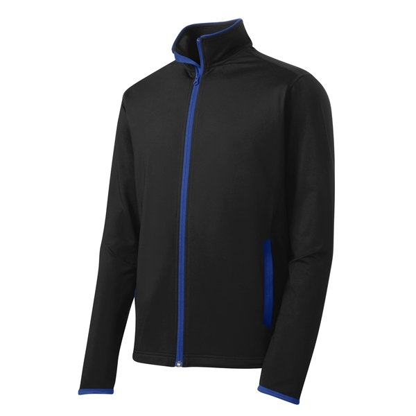 Sport-Tek Sport-Wick Stretch Contrast Full-Zip Jacket. - Sport-Tek Sport-Wick Stretch Contrast Full-Zip Jacket. - Image 14 of 30