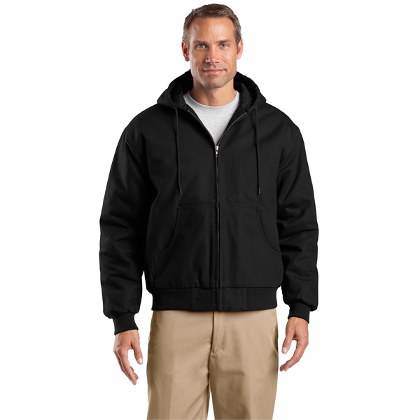 CornerStone Tall Duck Cloth Hooded Work Jacket. - CornerStone Tall Duck Cloth Hooded Work Jacket. - Image 0 of 8