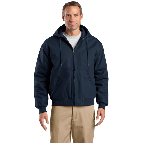 CornerStone Tall Duck Cloth Hooded Work Jacket. - CornerStone Tall Duck Cloth Hooded Work Jacket. - Image 2 of 8