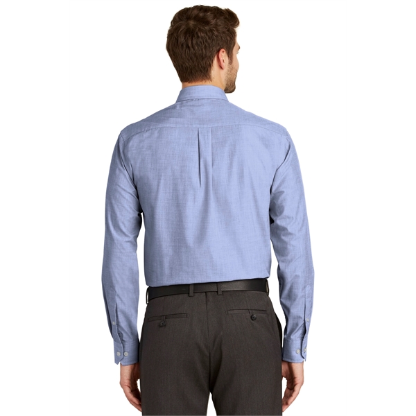 Port Authority Tall Crosshatch Easy Care Shirt. - Port Authority Tall Crosshatch Easy Care Shirt. - Image 33 of 39