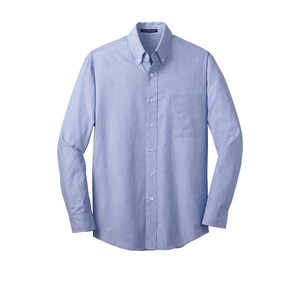 Port Authority Tall Crosshatch Easy Care Shirt. - Port Authority Tall Crosshatch Easy Care Shirt. - Image 34 of 39