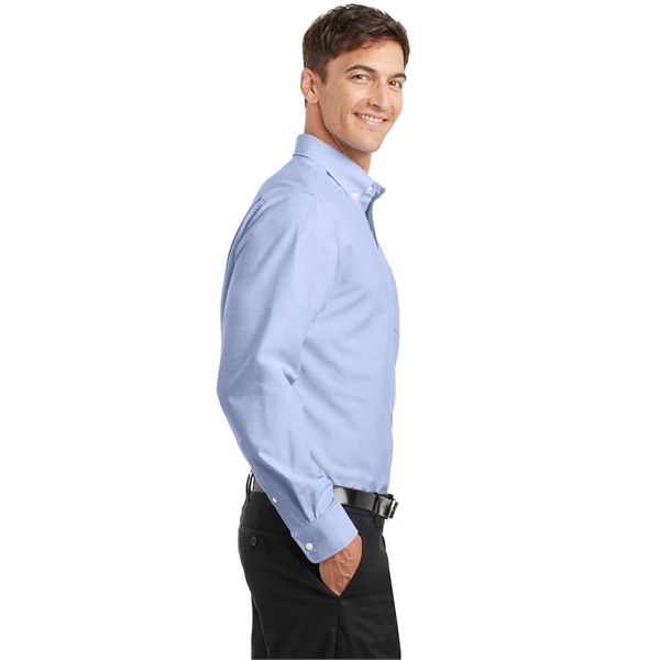 Port Authority Tall SuperPro Oxford Shirt. - Port Authority Tall SuperPro Oxford Shirt. - Image 8 of 15