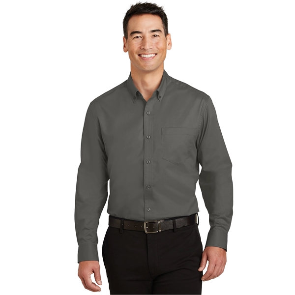 Port Authority Tall SuperPro Twill Shirt. - Port Authority Tall SuperPro Twill Shirt. - Image 16 of 20