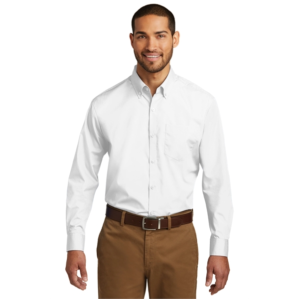 Port Authority Tall Long Sleeve Carefree Poplin Shirt. - Port Authority Tall Long Sleeve Carefree Poplin Shirt. - Image 0 of 15