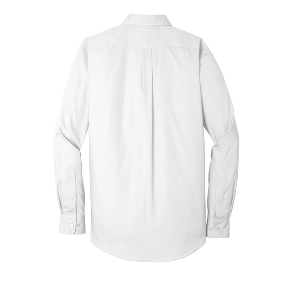 Port Authority Tall Long Sleeve Carefree Poplin Shirt. - Port Authority Tall Long Sleeve Carefree Poplin Shirt. - Image 4 of 15