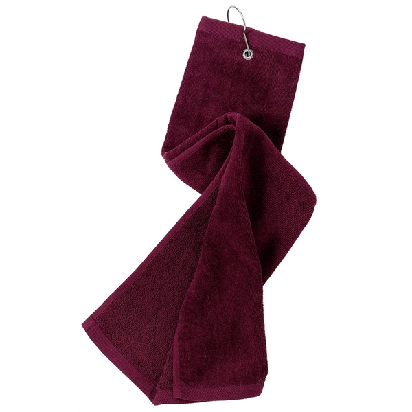 Port Authority Grommeted Tri-Fold Golf Towel. - Port Authority Grommeted Tri-Fold Golf Towel. - Image 3 of 5