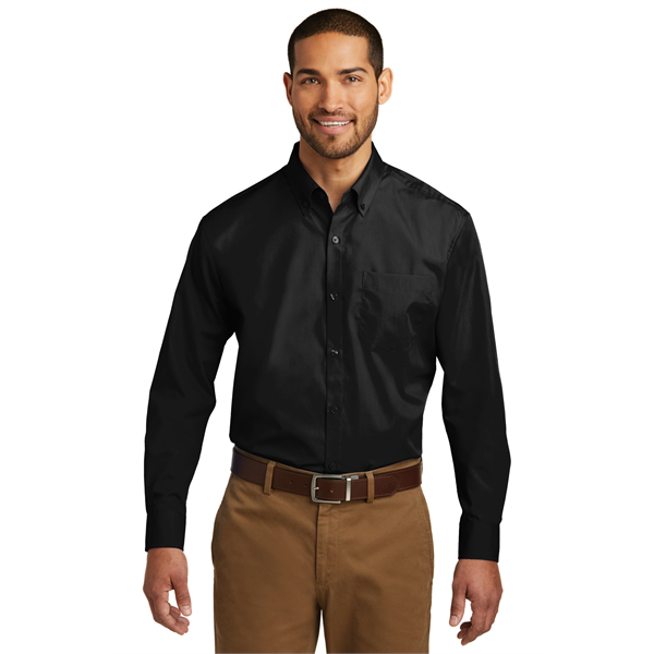 Port Authority Long Sleeve Carefree Poplin Shirt. - Port Authority Long Sleeve Carefree Poplin Shirt. - Image 55 of 65