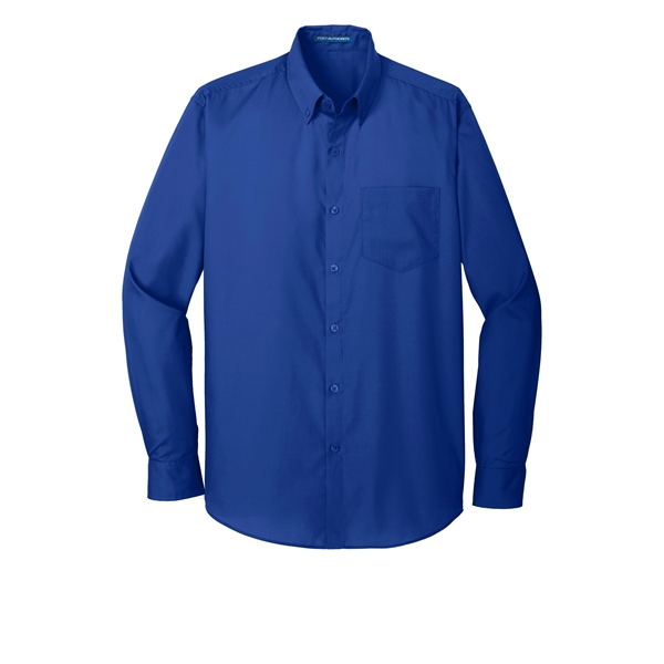 Port Authority Long Sleeve Carefree Poplin Shirt. - Port Authority Long Sleeve Carefree Poplin Shirt. - Image 8 of 65