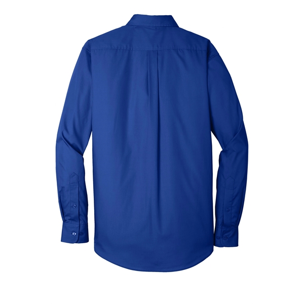 Port Authority Long Sleeve Carefree Poplin Shirt. - Port Authority Long Sleeve Carefree Poplin Shirt. - Image 9 of 65