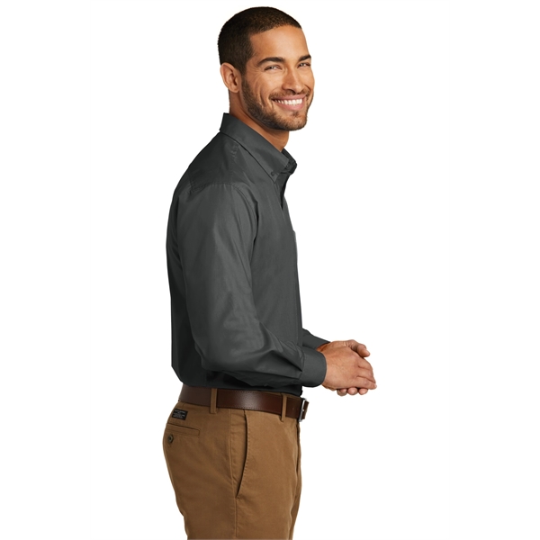 Port Authority Long Sleeve Carefree Poplin Shirt. - Port Authority Long Sleeve Carefree Poplin Shirt. - Image 12 of 65