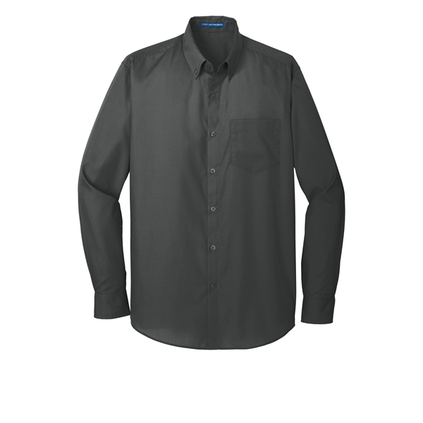 Port Authority Long Sleeve Carefree Poplin Shirt. - Port Authority Long Sleeve Carefree Poplin Shirt. - Image 13 of 65