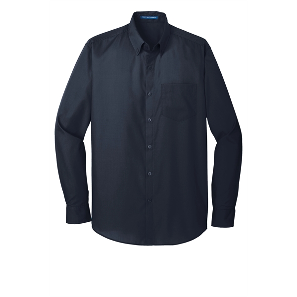 Port Authority Long Sleeve Carefree Poplin Shirt. - Port Authority Long Sleeve Carefree Poplin Shirt. - Image 18 of 65