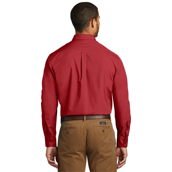 Port Authority Long Sleeve Carefree Poplin Shirt. - Port Authority Long Sleeve Carefree Poplin Shirt. - Image 21 of 65