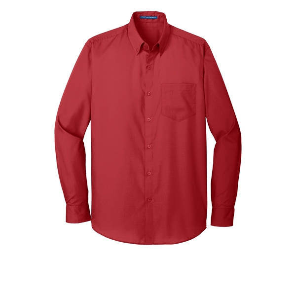 Port Authority Long Sleeve Carefree Poplin Shirt. - Port Authority Long Sleeve Carefree Poplin Shirt. - Image 23 of 65